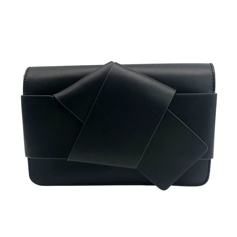 On 34th Black Rosemari Clutch